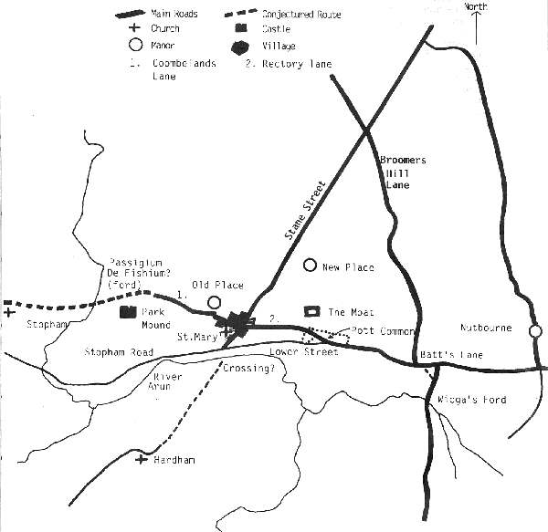 A map of early medieval Pulborough and the surrounding area (Copyright: Jack Pedley)